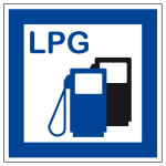 Renewable Energy Label - LPG Autogas Gas Station