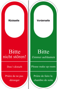 Gastronomie- und Gewerbeschild - Tür Hinweisschild - VE 10 Stck. - Kunststoff - 6 x 18 cm