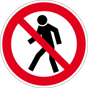 Verbotszeichen - Für Fußgänger verboten - Kunststoff - Ø 40 cm