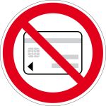 Verbotszeichen - Miführen von elektronischen Datenträgern verboten