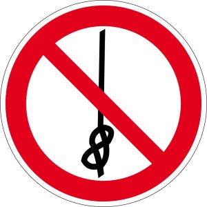 Verbotszeichen - Knoten verboten - Aluminium - Ø 5 cm