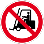 Verbotszeichen - Für Flurförderzeuge verboten