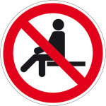 Verbotszeichen - Sitzen verboten