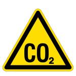 Warnzeichen - Warnung vor CO2 - Erstickungsgefahr