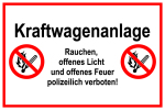 Hinweisschild - Kraftwagenanlage