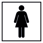 Türkennzeichnung - WC Damen 