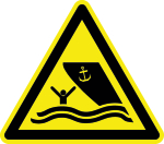 Warnzeichen - Warnung vor Schiffsverkehr