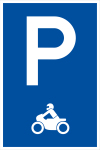 Parkplatzschild - Nur für Motorräder