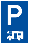 Parkplatzschild - Nur für Wohnmobile