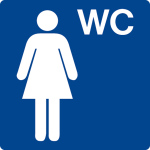 Schwimmbadschild - WC Damen