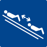 Schwimmbadschild - Abstand halten