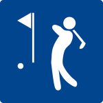 Swimming pool sign - golf course