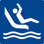 Schwimmbadschild - Rutsche