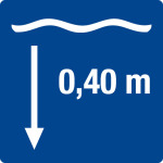 Schwimmbadschild - Wassertiefe 0,40 m