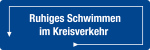 Schwimmbadschild - Ruhiges Schwimmen im Kreisverkehr