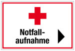 Krankenhaus- und Praxisschild - Notfallaufnahme