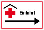 Krankenhaus- und Praxisschild - Einfahrt