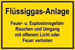 Schild für Gas- und Heizungsanlagen - Flüssiggas-Anlage