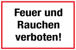 Schild für Gas- und Heizungsanlagen - Feuer und Rauchen verboten!