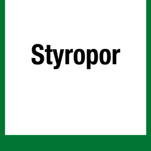 Wertstoffkennzeichen - Styropor - Folie Selbstklebend - 5 x 5 cm