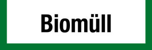 Wertstoffkennzeichen - Biomüll  - Folie Selbstklebend - 5 x 15 cm