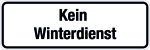 Winterschild - Kein Winterdienst