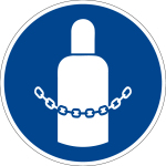 Gebotszeichen - Gasflaschen sichern