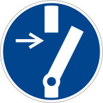 Gebotszeichen - Vor Wartung oder Reparatur freischalten