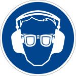 Gebotszeichen - Augen- & Gehörschutz benutzen