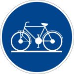 Gebotszeichen - Fahrradweg benutzen