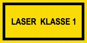 Warnschild - Laser Klasse 1 - Kunststoff - 10 x 20 cm
