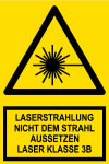 Warnschild - Laserstrahlung Laser Klasse 3B