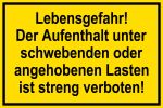 Warnschild - Lebensgefahr
