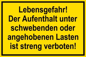 Warnschild - Lebensgefahr - Kunststoff - 20 x 30 cm