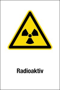 Warnschild - Radioaktiv - Kunststoff - 20 x 30 cm