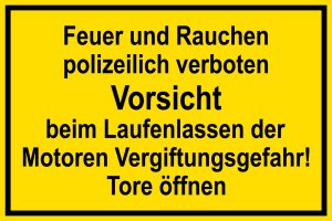 Warnschild - Feuer und Rauchen polizeilich verboten - Kunststoff - 20 x 30 cm