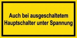 Warnschild - Spannung - Kunststoff - 20 x 30 cm