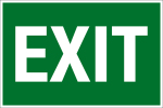 Fluchtwegschild - Exit  
