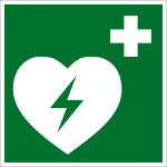 Rettungszeichen - Automatisierter externer Defibrillator  
