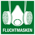 Rettungszeichen - Fluchtmasken  