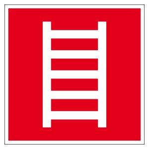 Brandschutzzeichen - Feuerleiter - Kunststoff - 5 x 5 cm