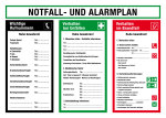 Notice at the workplace - emergency and alarm plan