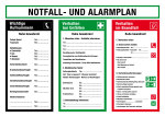 Aushang am Arbeitsplatz - Notfall- und Alarmplan