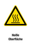 Warnschild - Heiße Oberfläche