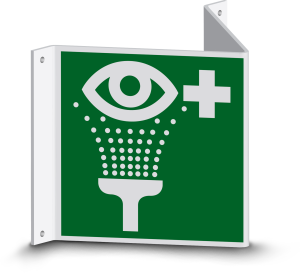 Rettungszeichen - Augenspüleinrichtung (E011) - Nasenschild - 30 cm 