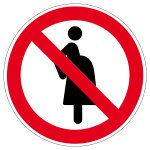Verbotszeichen - Für schwangere verboten - P042