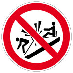 Verbotszeichen - Andere Schlitten rammen verboten - P047