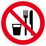 Verbotszeichen - Essen und Trinken verboten