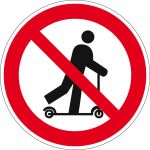 Verbotszeichen - Rollerfahren verboten