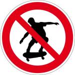 Verbotszeichen - Skaten verboten
